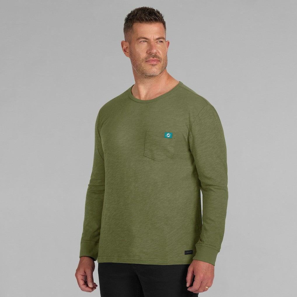 Miami Dolphins J. Palmer In-The-Pocket Long Sleeve T-Shirt Olive | NFL