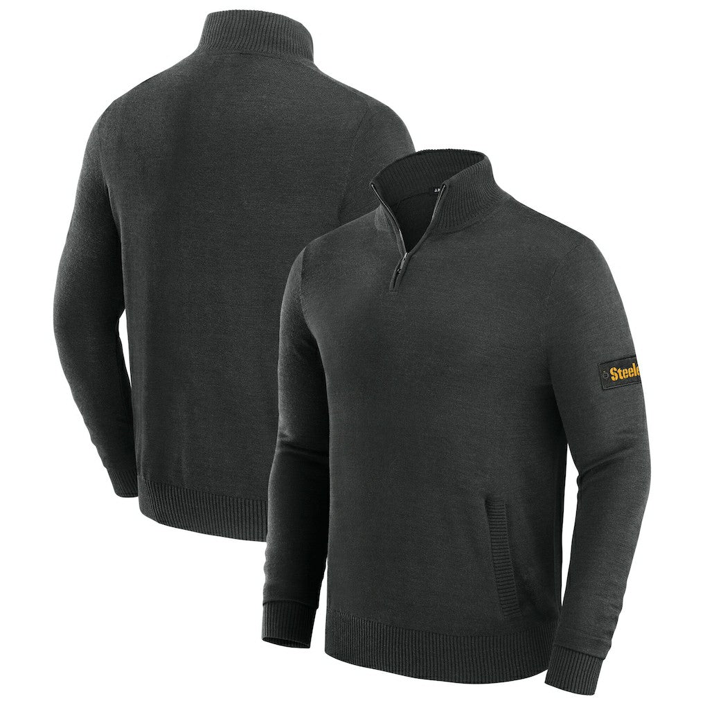 Pittsburgh Steelers J. Palmer Franchise Quarter-Zip Sweater Black | NFL