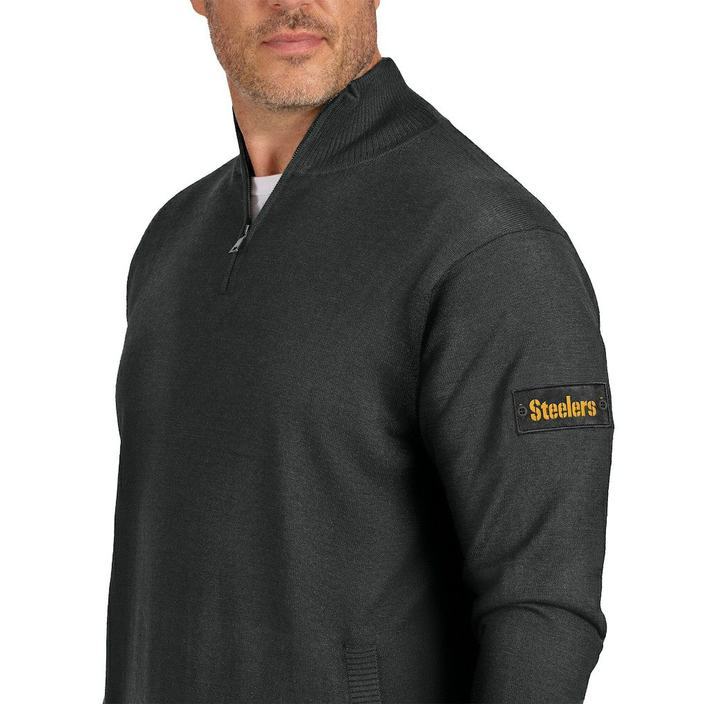 Pittsburgh Steelers J. Palmer Franchise Quarter-Zip Sweater Black | NFL