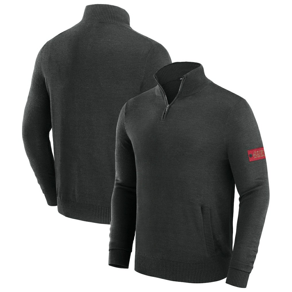 San Francisco 49ers J. Palmer Franchise Quarter-Zip Sweater Black | NFL