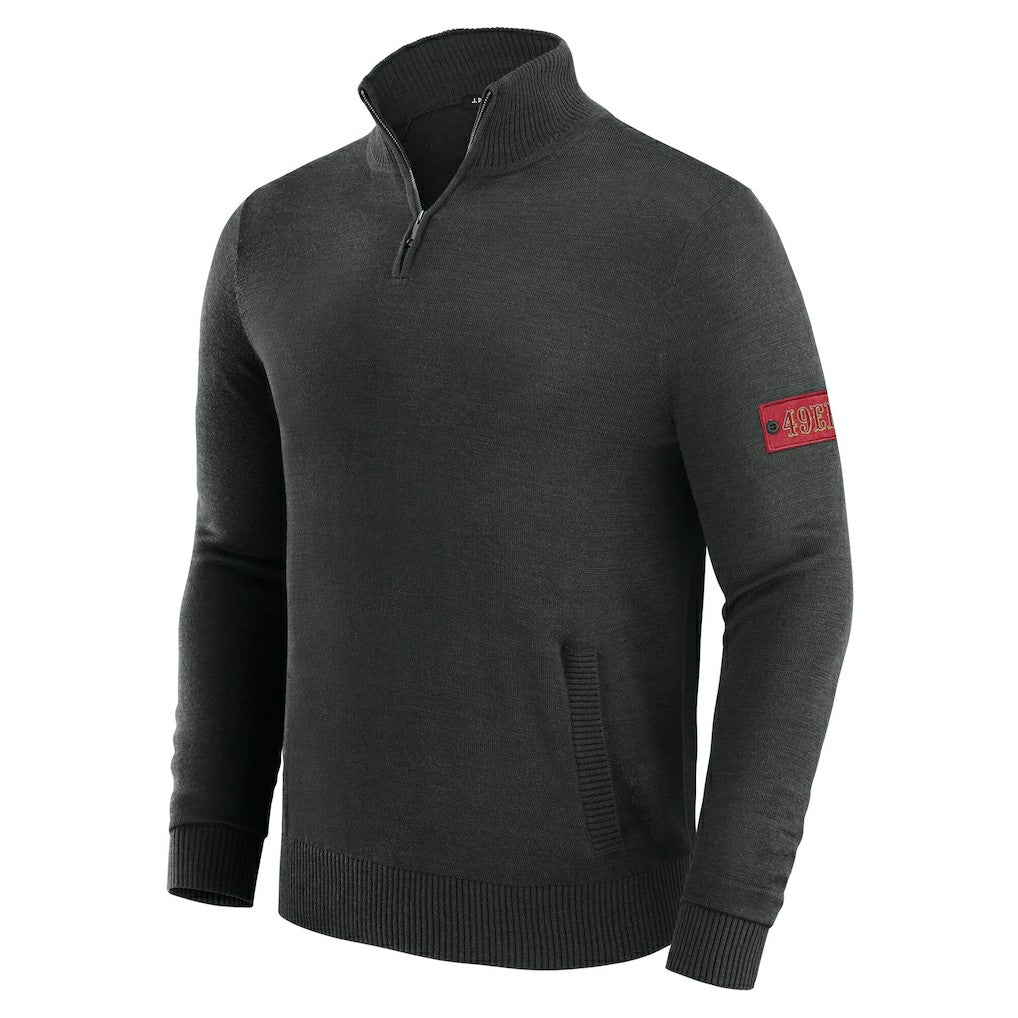 San Francisco 49ers J. Palmer Franchise Quarter-Zip Sweater Black | NFL