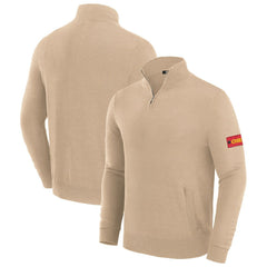 Kansas City Chiefs J. Palmer Franchise Quarter-Zip Sweater Tan | NFL