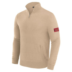 San Francisco 49ers J. Palmer Franchise Quarter-Zip Sweater Tan | NFL