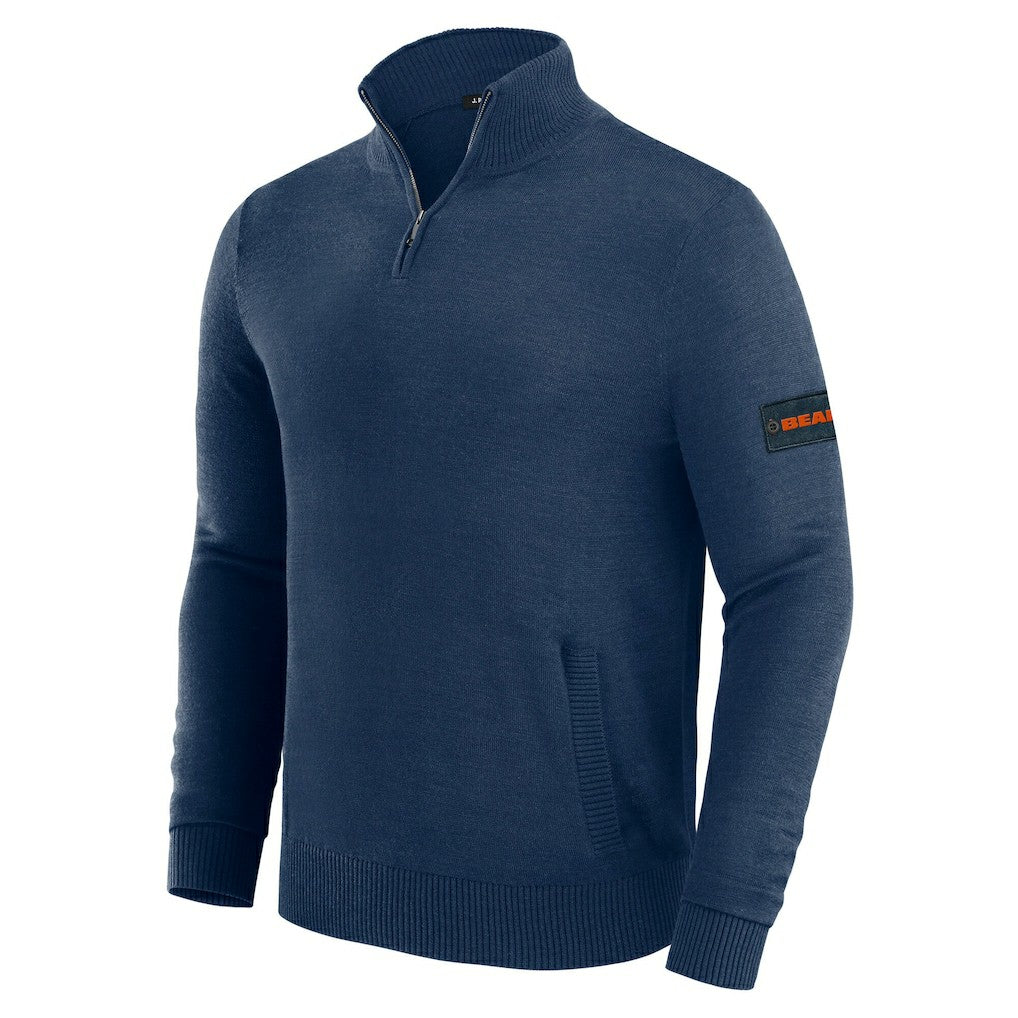 Chicago Bears J. Palmer Franchise Quarter-Zip Sweater Navy | NFL