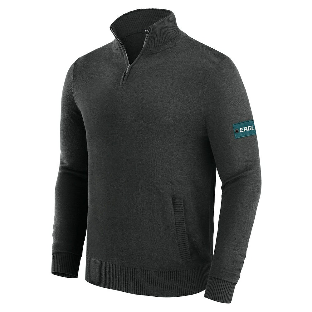 Philadelphia Eagles J. Palmer Franchise Quarter-Zip Sweater Black | NFL