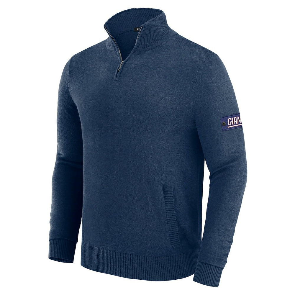 New York Giants J. Palmer Franchise Quarter-Zip Sweater Navy | NFL