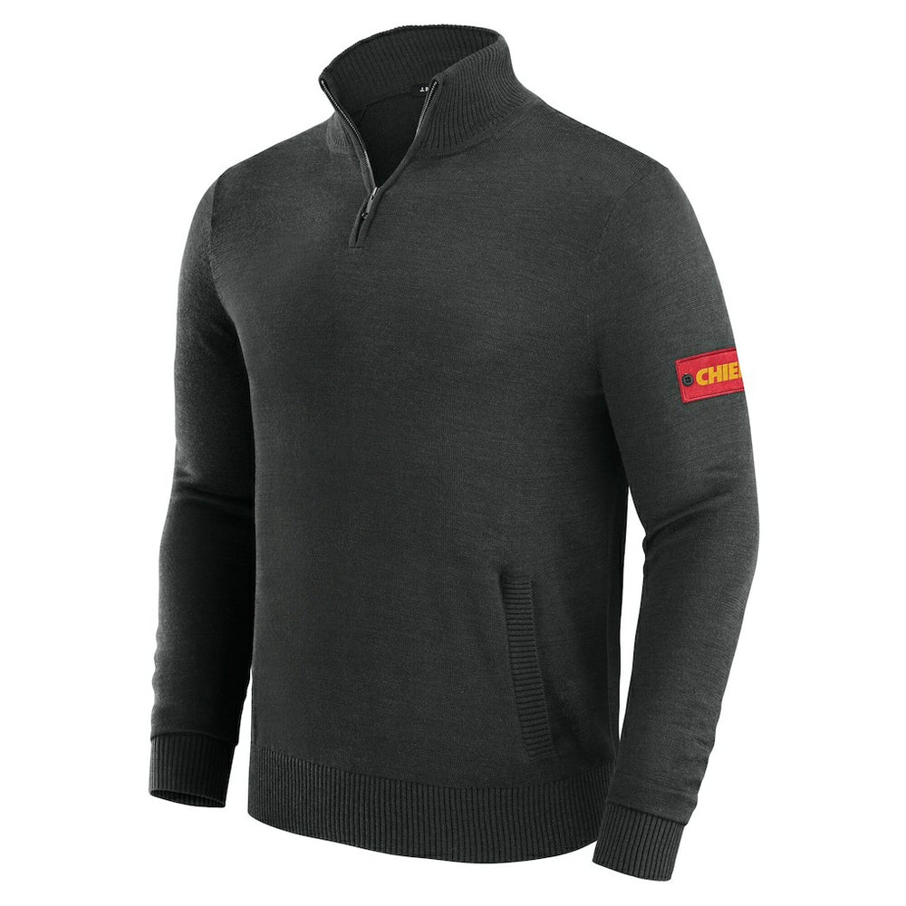 Kansas City Chiefs J. Palmer Franchise Quarter-Zip Sweater Black | NFL