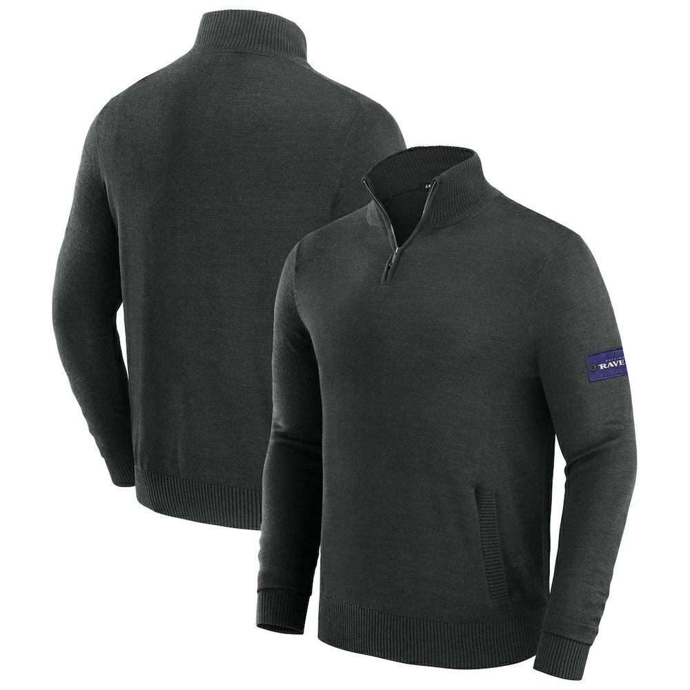 Baltimore Ravens J. Palmer Franchise Quarter-Zip Sweater Black | NFL