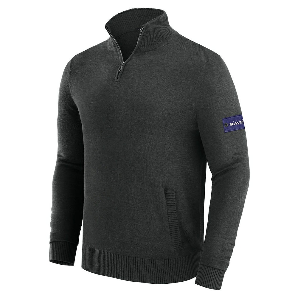 Baltimore Ravens J. Palmer Franchise Quarter-Zip Sweater Black | NFL