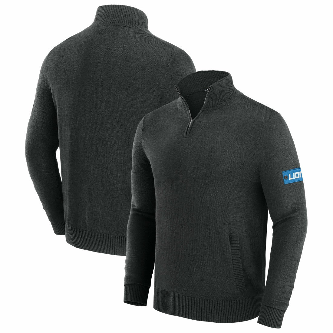 Detroit Lions J. Palmer Franchise Quarter-Zip Sweater Black | NFL