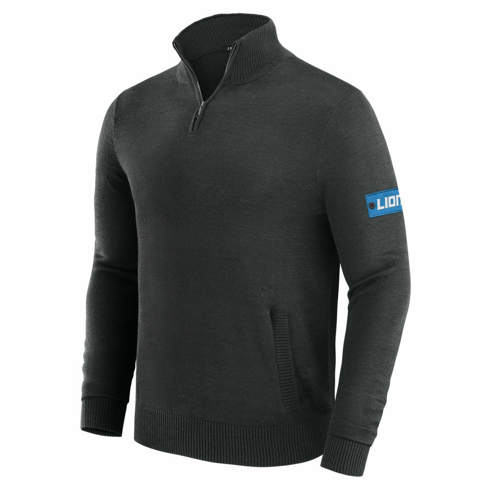Detroit Lions J. Palmer Franchise Quarter-Zip Sweater Black | NFL