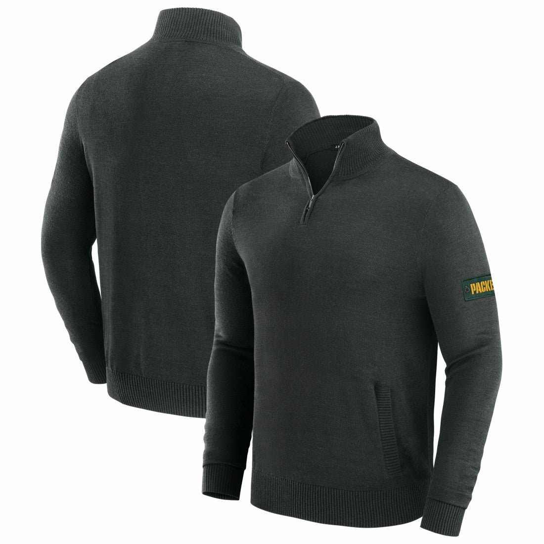 Green Bay Packers J. Palmer Franchise Quarter-Zip Sweater Black | NFL