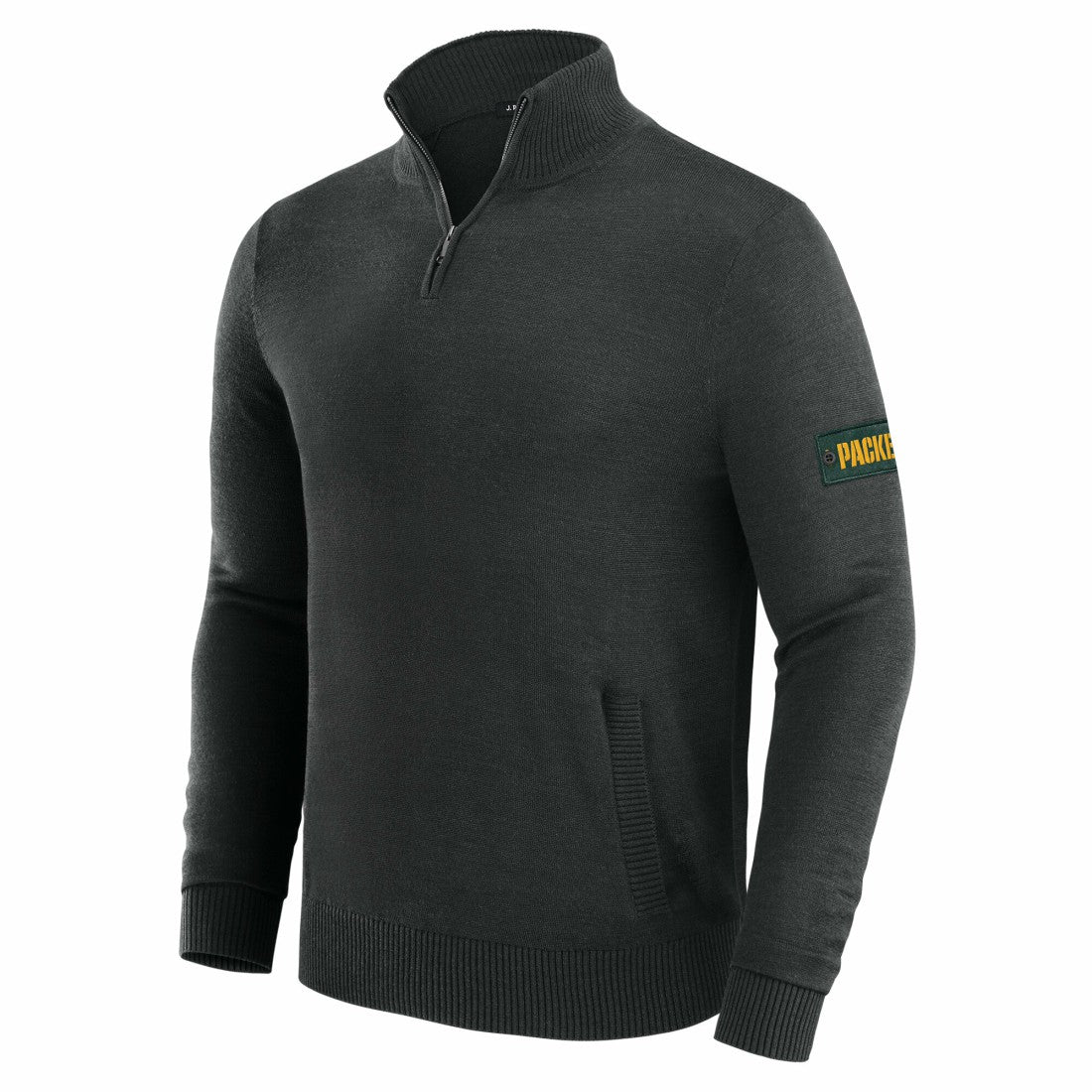 Green Bay Packers J. Palmer Franchise Quarter-Zip Sweater Black | NFL