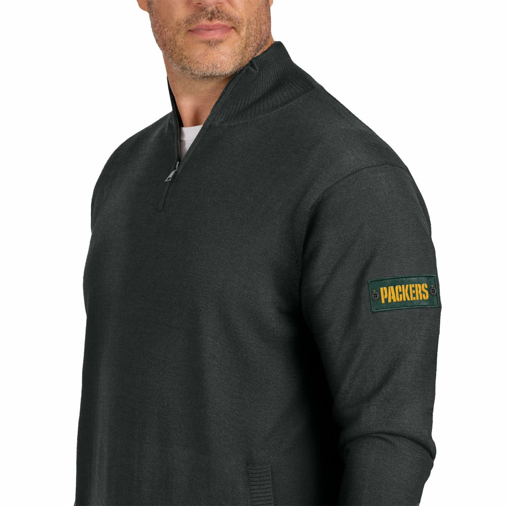 Green Bay Packers J. Palmer Franchise Quarter-Zip Sweater Black | NFL