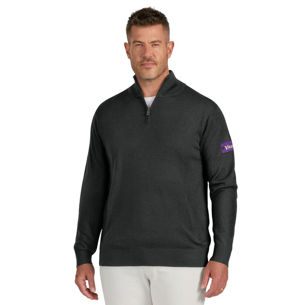 Minnesota Vikings J. Palmer Franchise Quarter-Zip Sweater Black | NFL