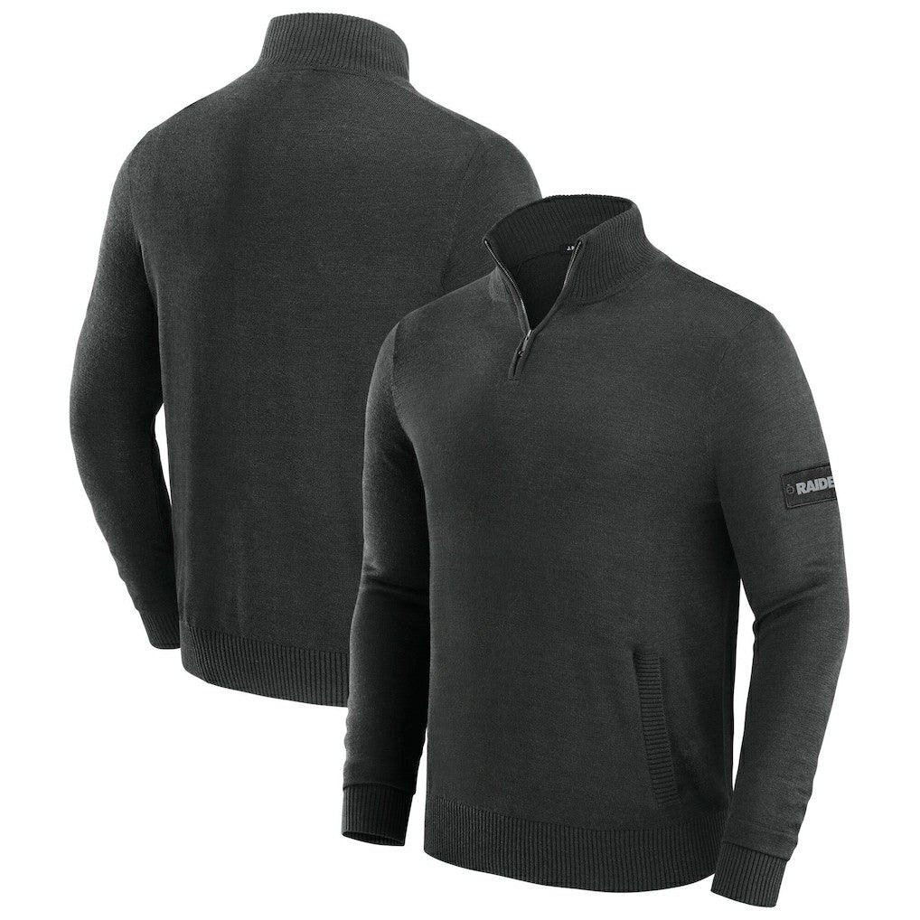 Las Vegas Raiders J. Palmer Franchise Quarter-Zip Sweater Black | NFL