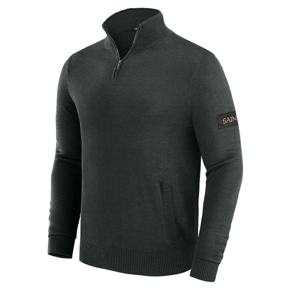 New Orleans Saints J. Palmer Franchise Quarter-Zip Sweater Black | NFL