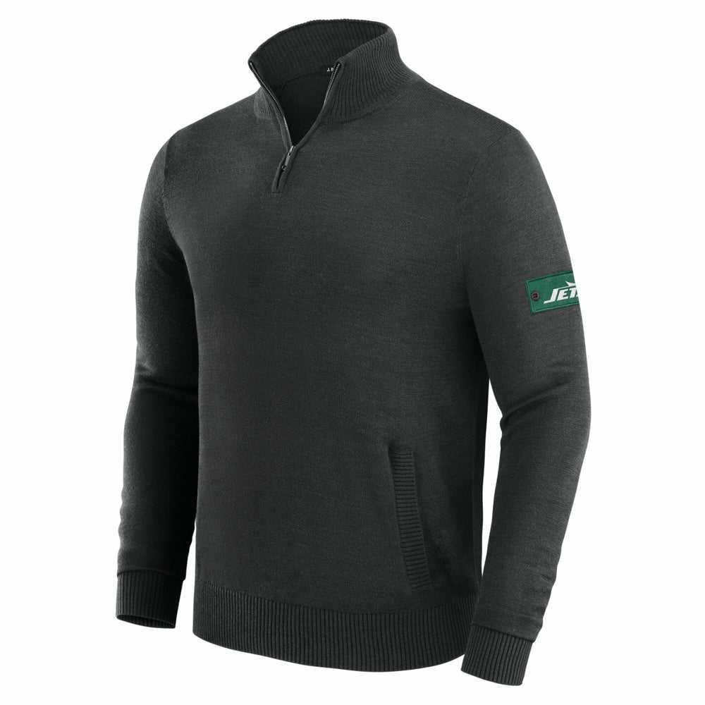 New York Jets J. Palmer Franchise Quarter-Zip Sweater Black | NFL