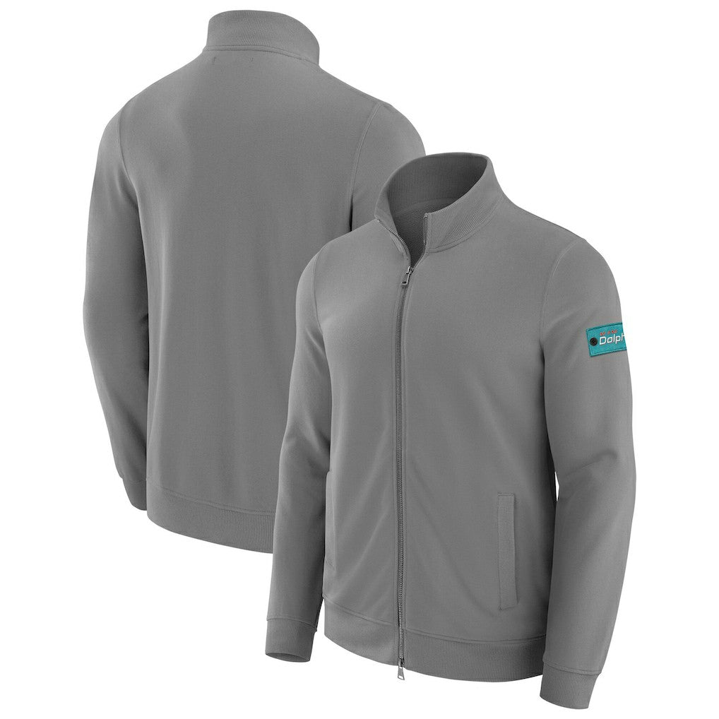 Miami Dolphins J. Palmer QB1 Full-Zip Sweatshirt Graphite | NFL
