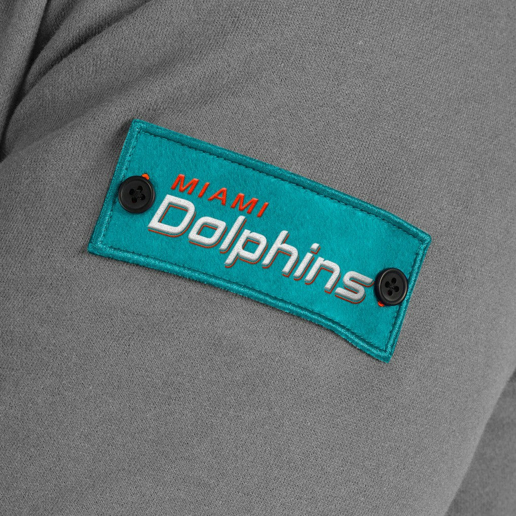 Miami Dolphins J. Palmer QB1 Full-Zip Sweatshirt Graphite | NFL