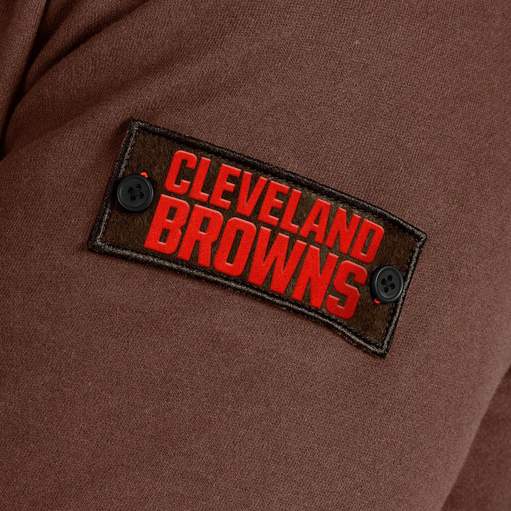 Cleveland Browns J. Palmer QB1 Full-Zip Sweatshirt Tan | NFL