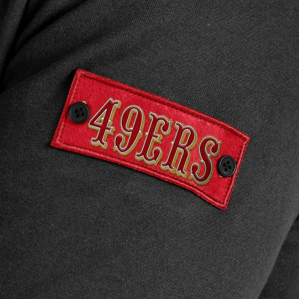 San Francisco 49ers J. Palmer QB1 Full-Zip Sweatshirt Black | NFL