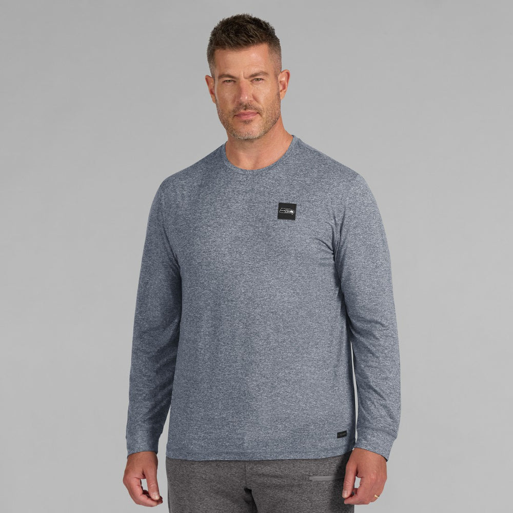 Seattle Seahawks J. Palmer Four Down Long Sleeve T-Shirt Navy | NFL