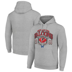 Atlanta Falcons Starter 80s Retro Pullover Hoodie Heather Gray | NFL