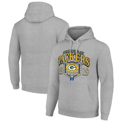 Green Bay Packers Starter 80s Retro Pullover Hoodie Heather Gray | NFL