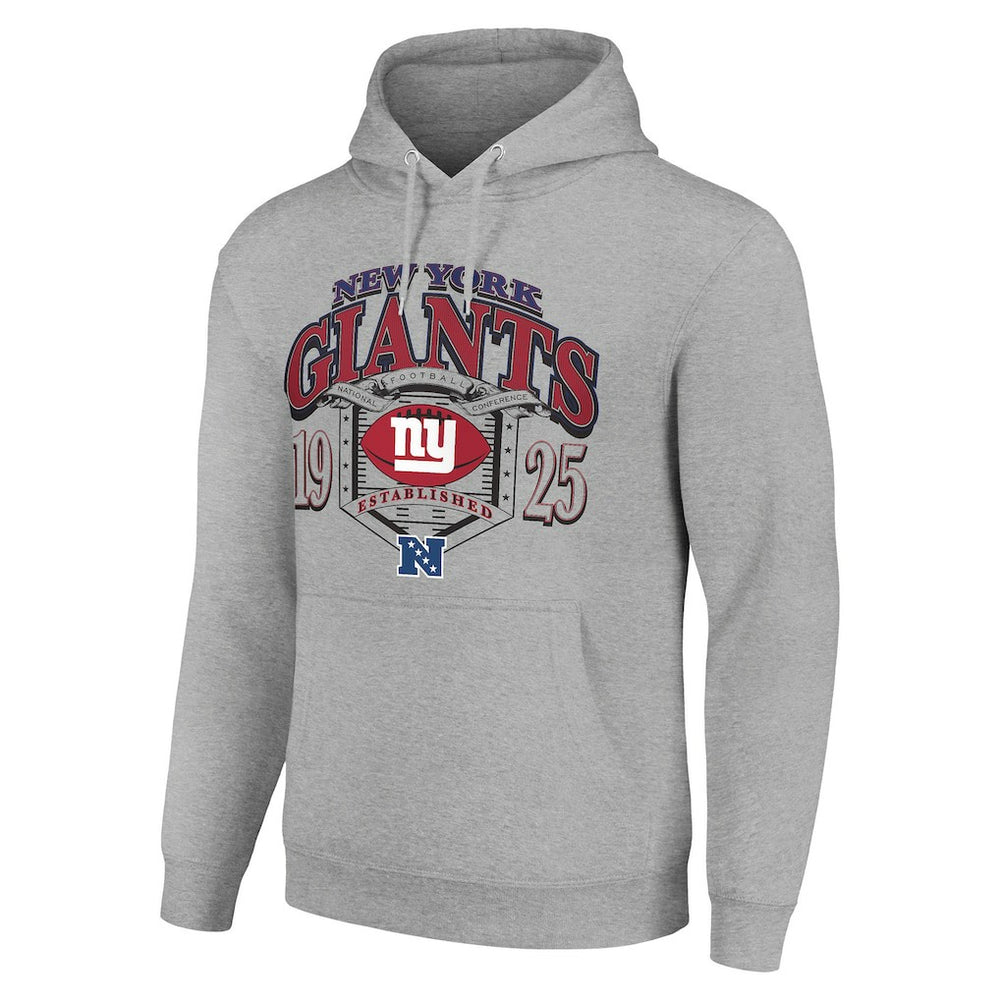 New York Giants Starter 80s Retro Pullover Hoodie Heather Gray | NFL