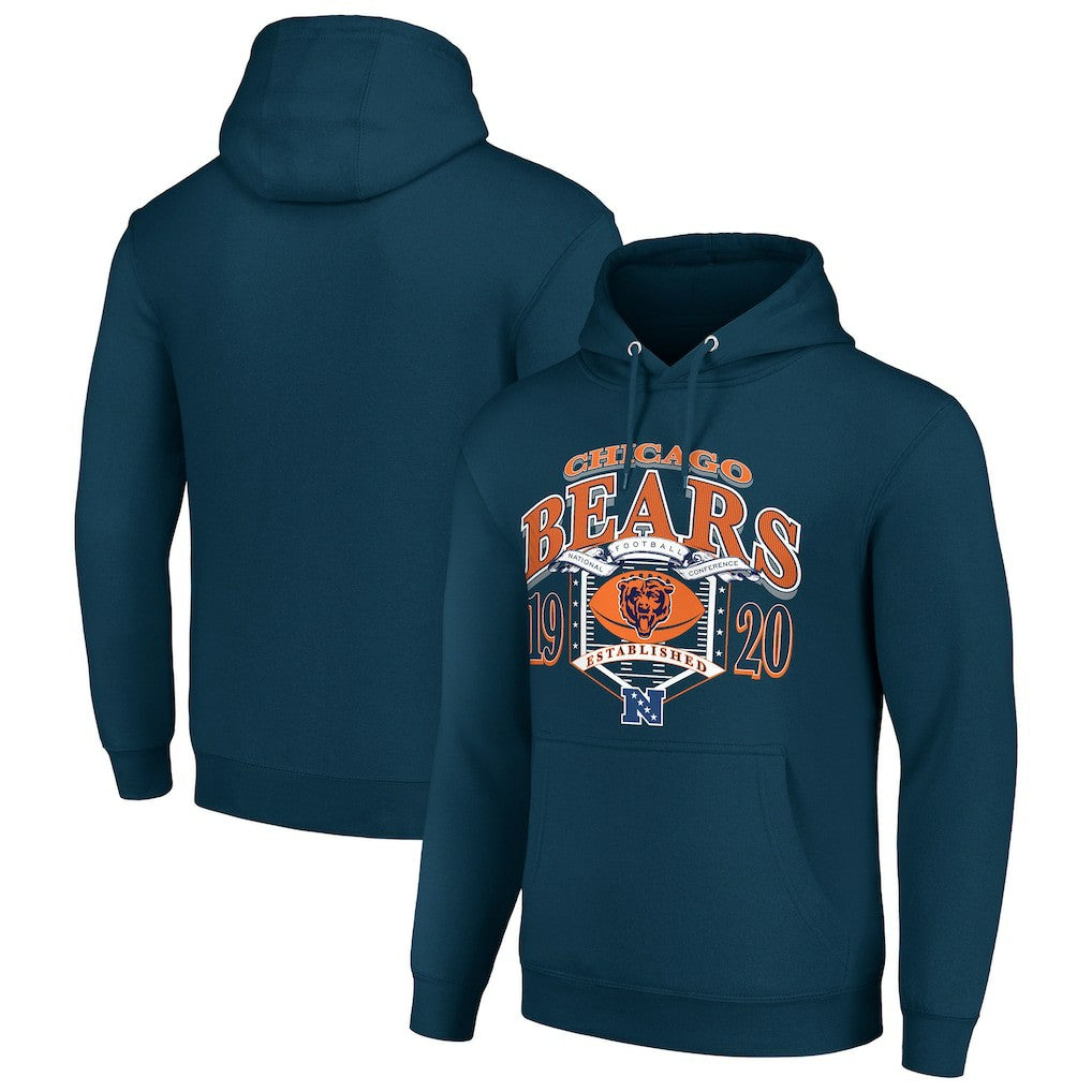 Chicago Bears Starter 80s Retro Pullover Hoodie Navy | NFL