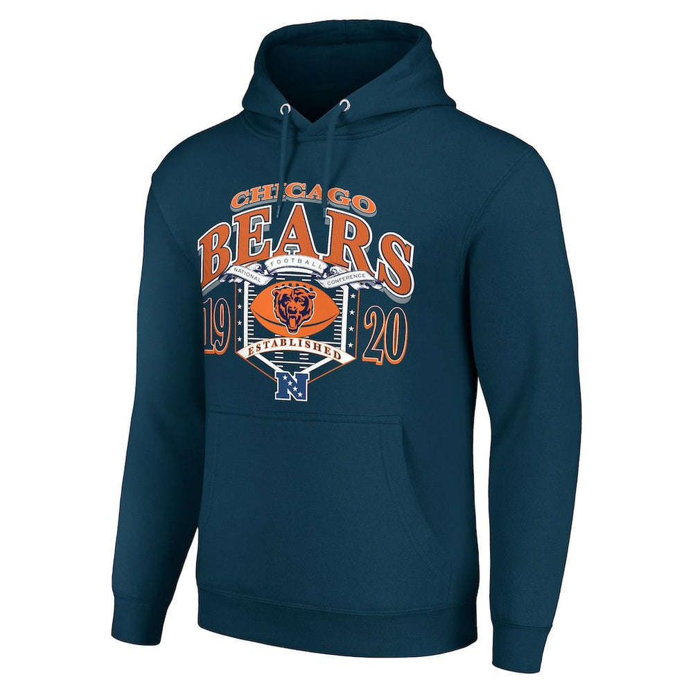 Chicago Bears Starter 80s Retro Pullover Hoodie Navy | NFL