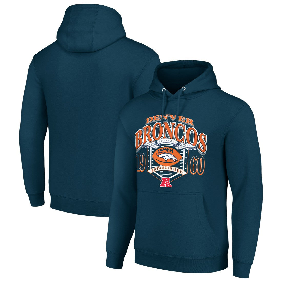 Denver Broncos Starter 80s Retro Pullover Hoodie Navy | NFL