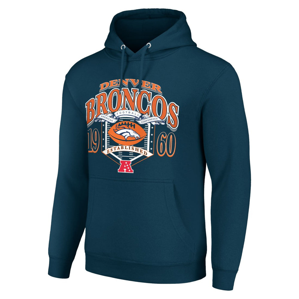 Denver Broncos Starter 80s Retro Pullover Hoodie Navy | NFL