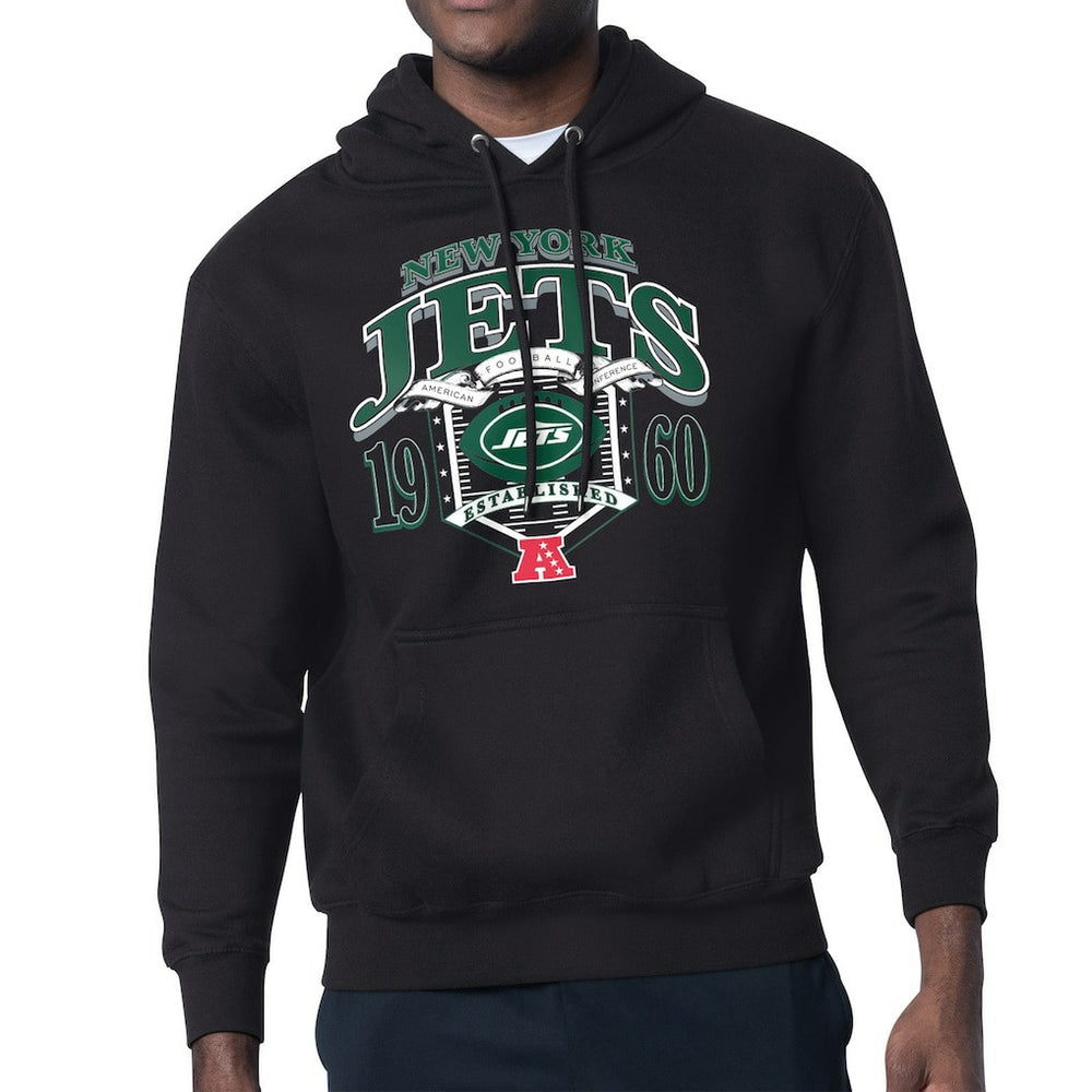New York Jets Starter 80s Retro Pullover Hoodie Black | NFL