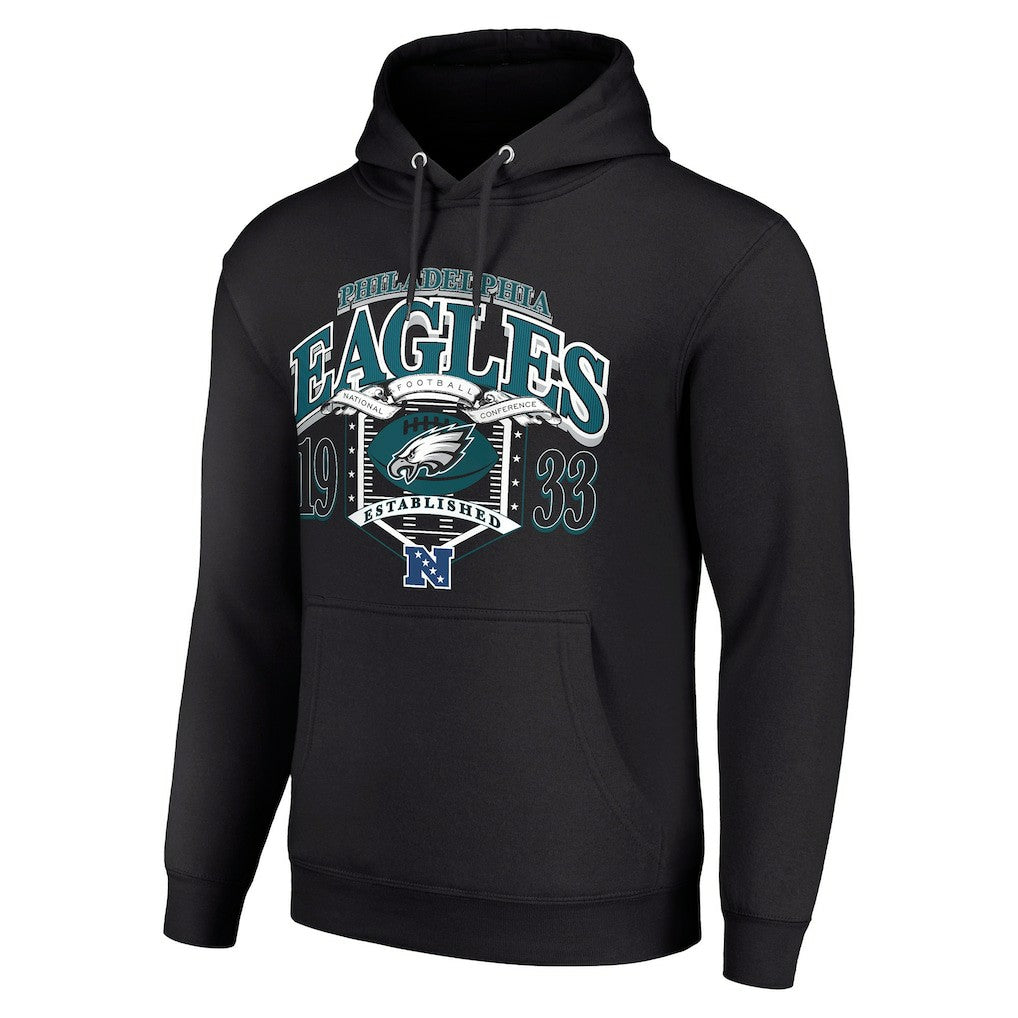 Philadelphia Eagles Starter 80s Retro Pullover Hoodie Black | NFL