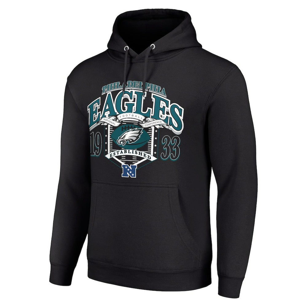 Philadelphia Eagles Starter 80s Retro Pullover Hoodie Black | NFL
