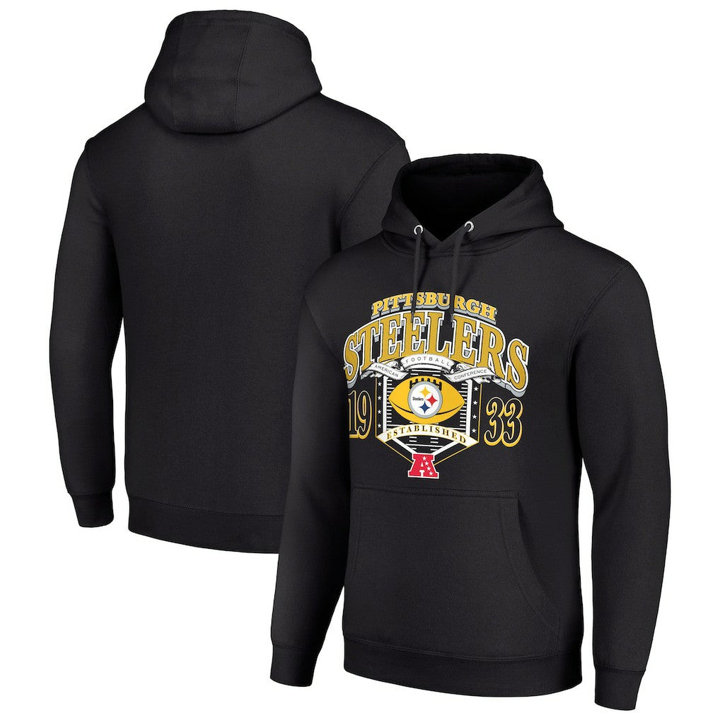 Pittsburgh Steelers Starter 80s Retro Pullover Hoodie Black | NFL