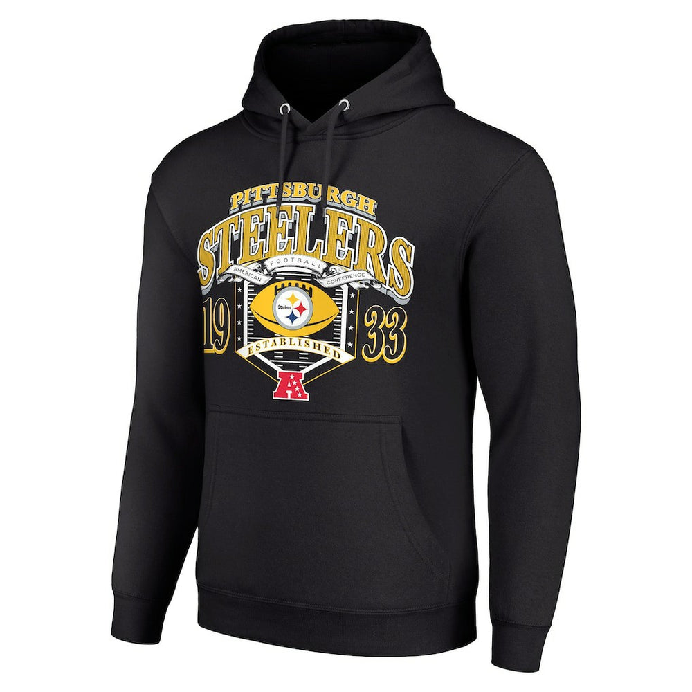 Pittsburgh Steelers Starter 80s Retro Pullover Hoodie Black | NFL