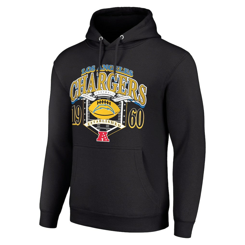 Los Angeles Chargers Starter 80s Retro Pullover Hoodie Black | NFL