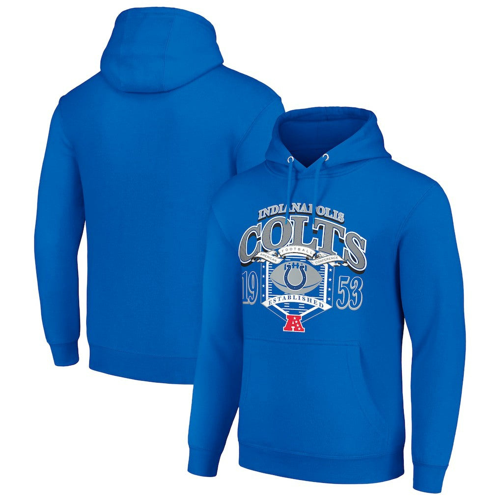 Indianapolis Colts Starter 80s Retro Pullover Hoodie Royal | NFL