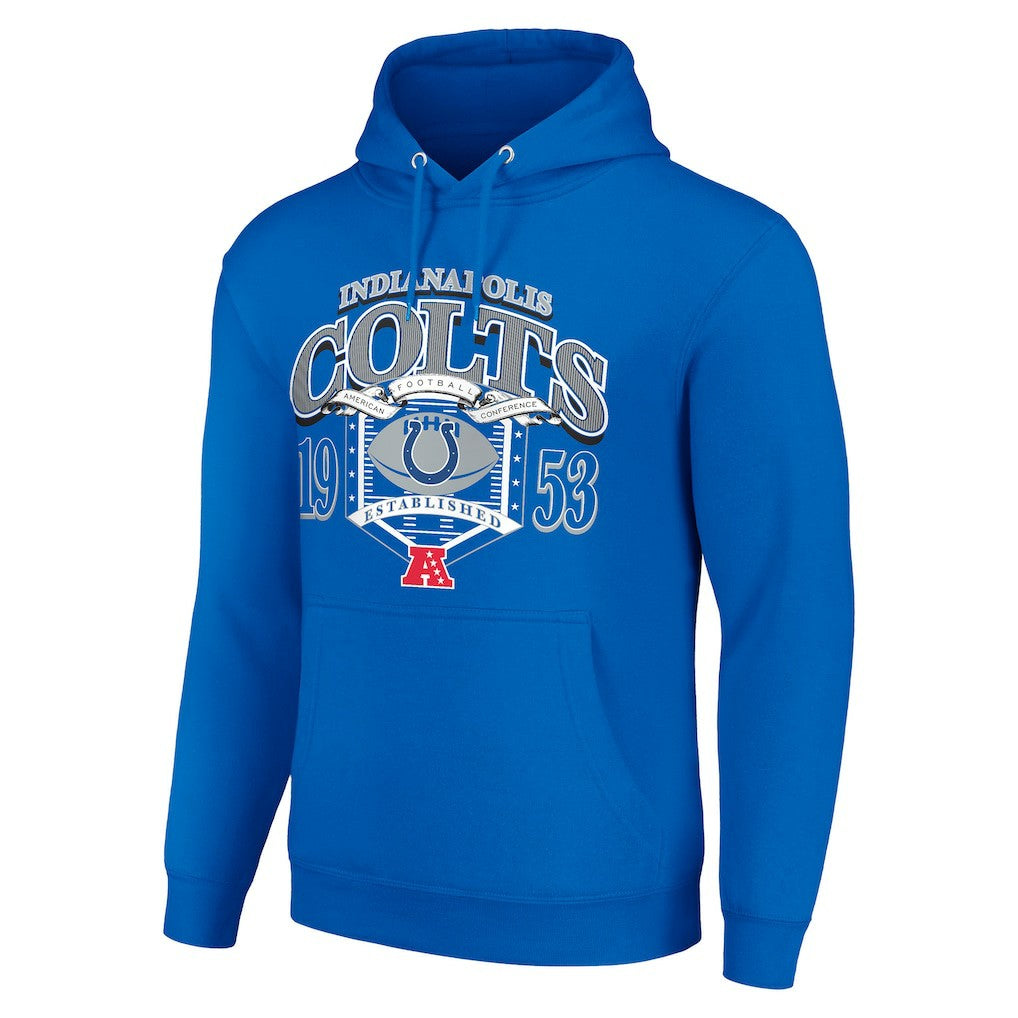 Indianapolis Colts Starter 80s Retro Pullover Hoodie Royal | NFL