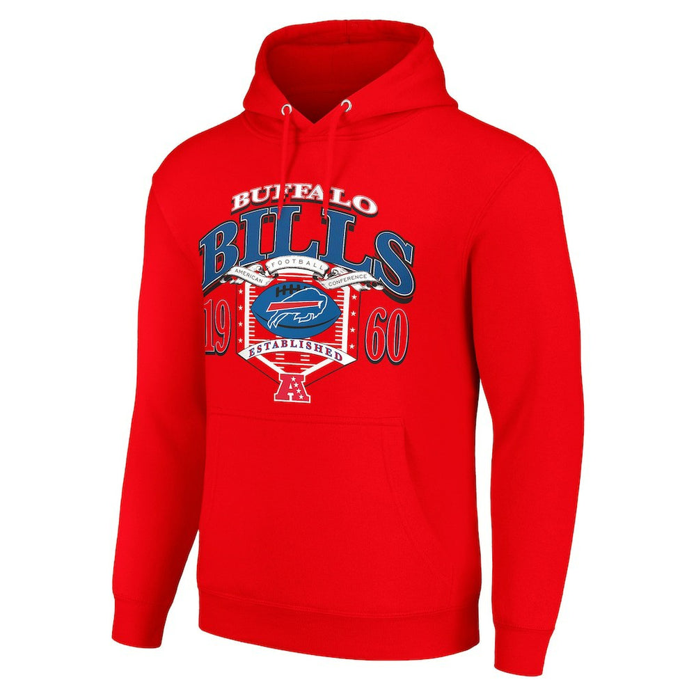 Buffalo Bills Starter 80s Retro Pullover Hoodie Red | NFL