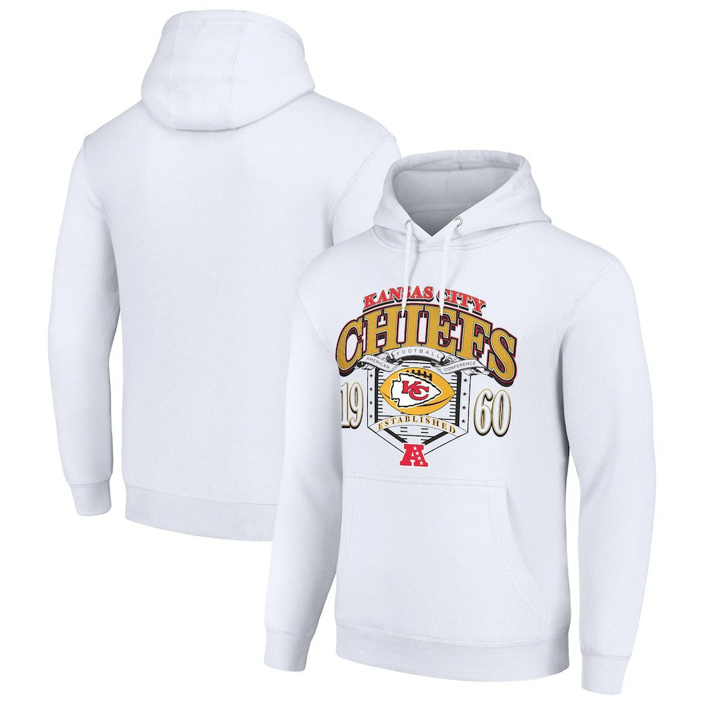 Kansas City Chiefs Starter 80s Retro Pullover Hoodie White | NFL