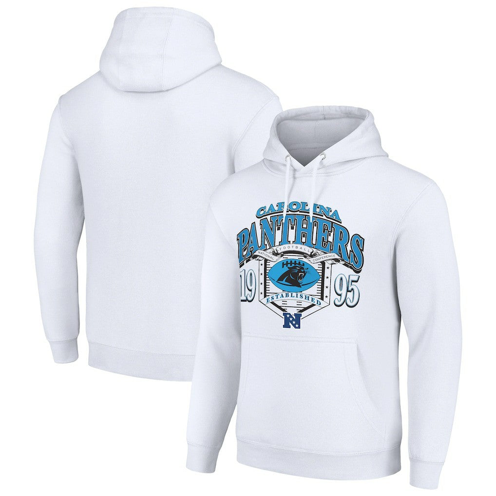 Carolina Panthers Starter 80s Retro Pullover Hoodie White | NFL