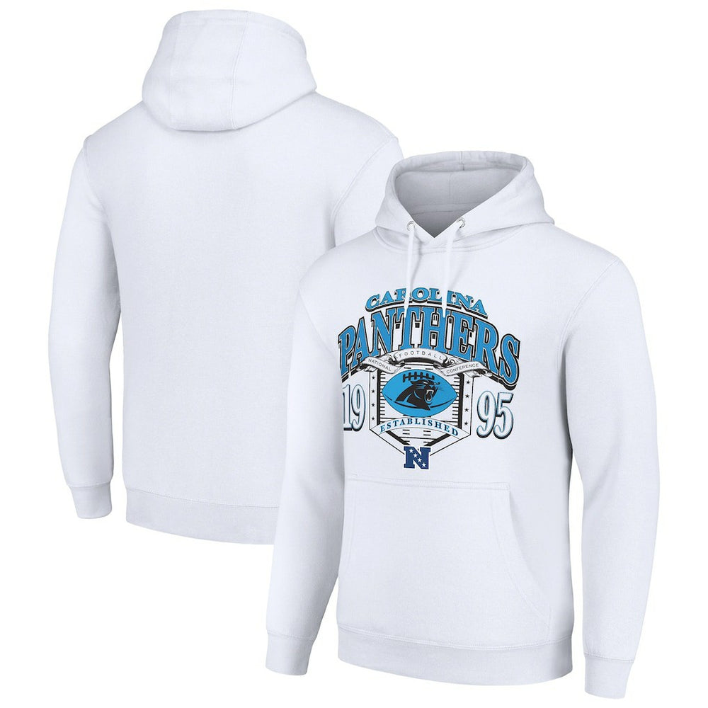 Carolina Panthers Starter 80s Retro Pullover Hoodie White | NFL