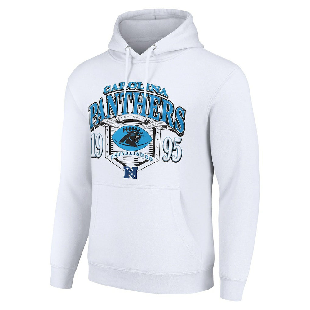 Carolina Panthers Starter 80s Retro Pullover Hoodie White | NFL