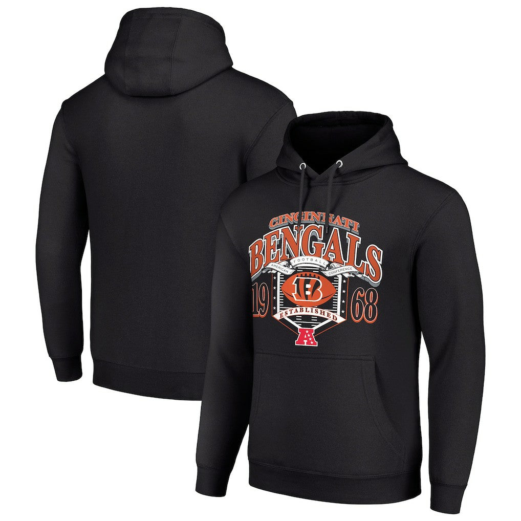 Cincinnati Bengals Starter 80s Retro Pullover Hoodie Black | NFL