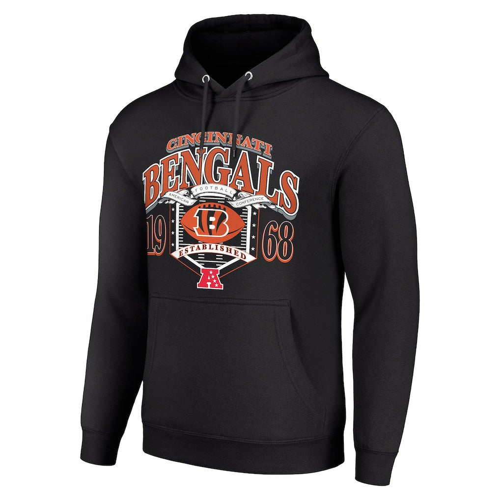 Cincinnati Bengals Starter 80s Retro Pullover Hoodie Black | NFL