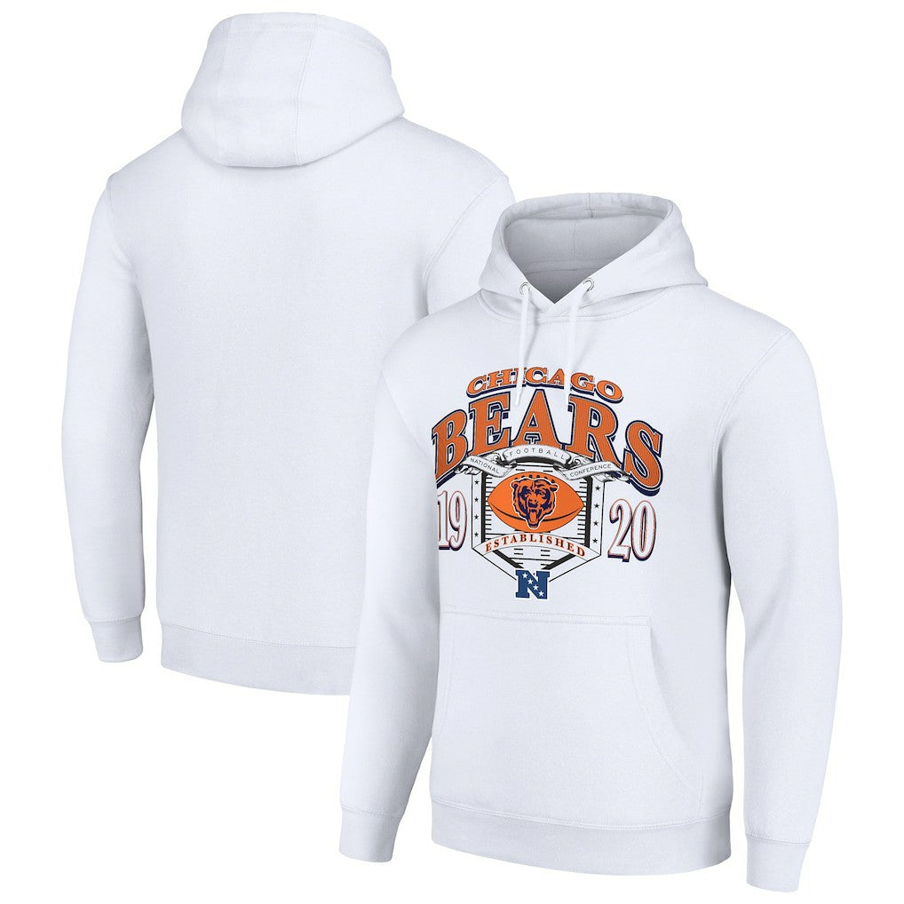 Chicago Bears Starter 80s Retro Pullover Hoodie White | NFL